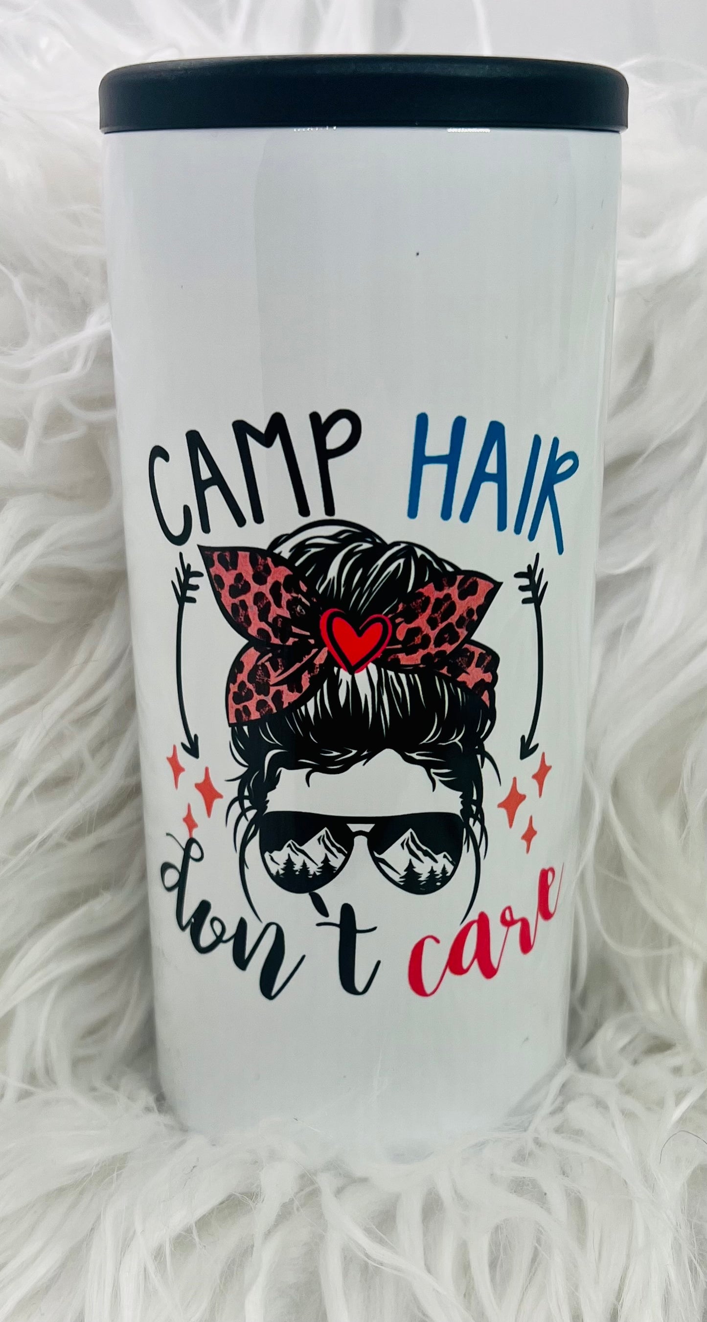 Camp Hair Slim Can Coozie